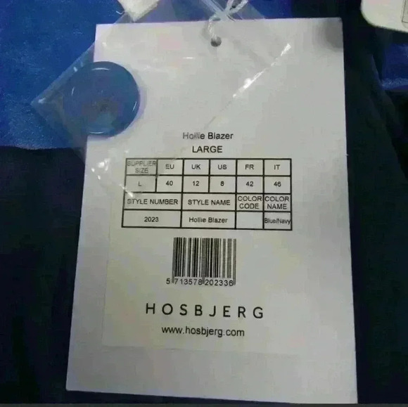 HOSBJERG Hollie Blazer - Striking Blue, Women's Size 8 - Picture 5 of 5